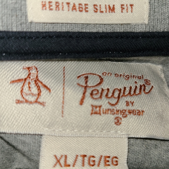 AN ORIGINAL PENQUIN by MUNSINWEAR GRAY POLO SHIRT - Picture 3 of 4
